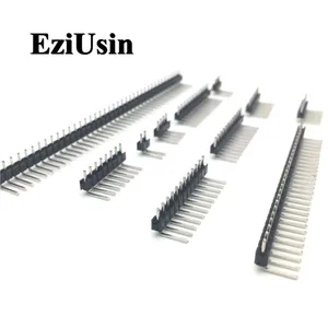 RA 2,54 мм Однорядный прямой угол мужской отрыв печатной платы контактный разъем для заголовка Pinheader 1*3410121540Pin для Arduino