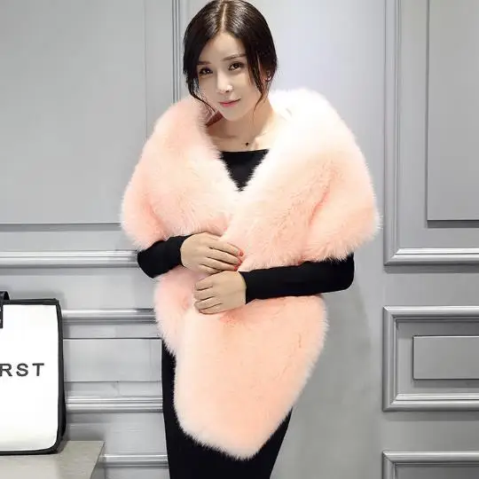 Женское пальто с искусственным мехом Clobee элегантное короткая куртка-пончо из