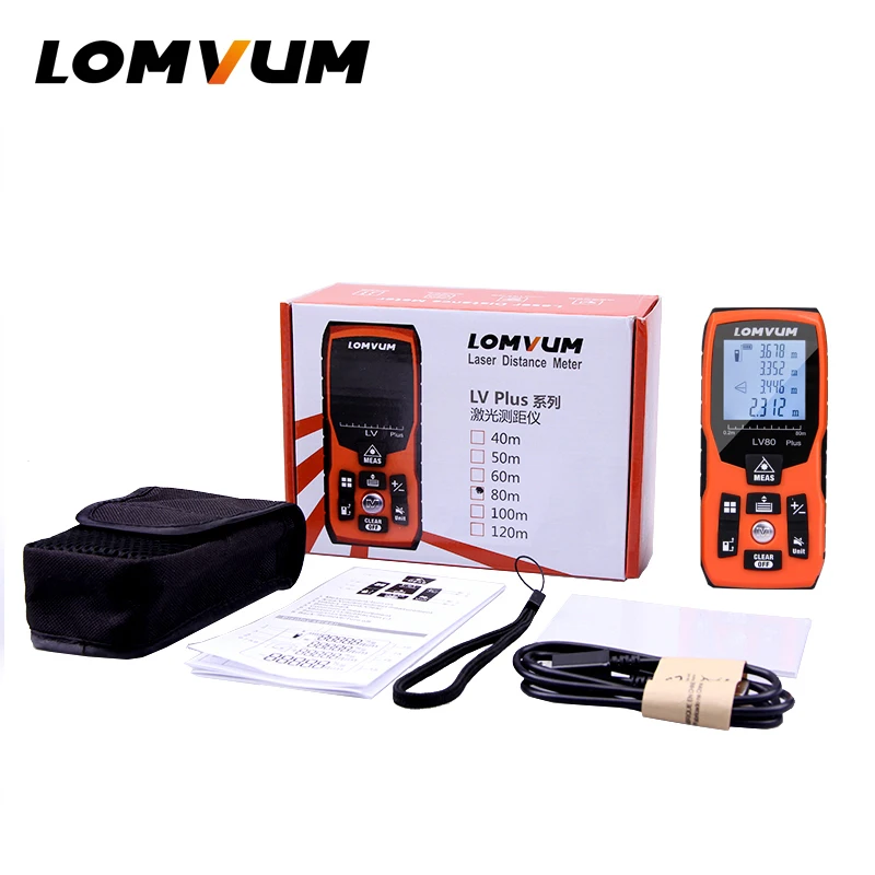 LOMVUM Новый USB зарядка голоса Boardcoast лазерный дальномер цифровой расчет |
