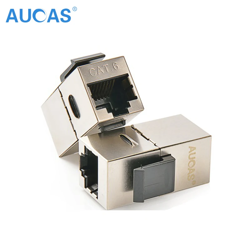 10 шт. AUCAS высокое Скорость RJ45 Cat6 FTP цинковый сплав модуль экранированный Rj45