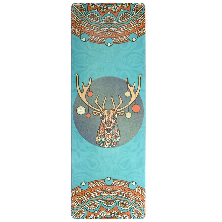 Новый утолщенный 5 мм натуральный каучук замша ткань с принтом нескользящий