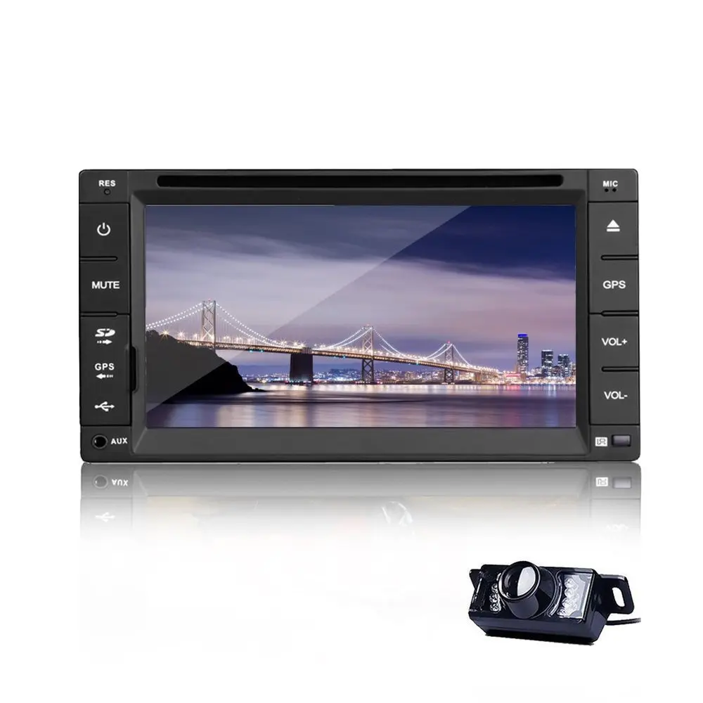 Универсальный 6 2 &quotHD gps навигатор Автомобильный DVD CD Видео плей двойной Din в тире