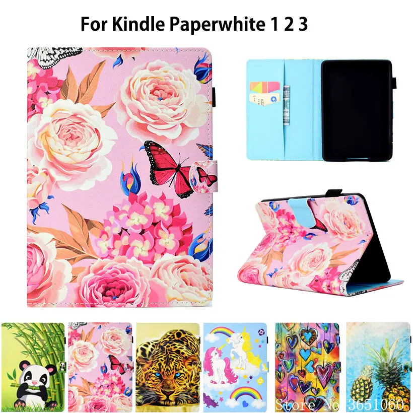 Чехол для Amazon Kindle Paperwhite 1 2 3 6 &quotчехол 2015 2016 6-го поколения Электронная книга цветок