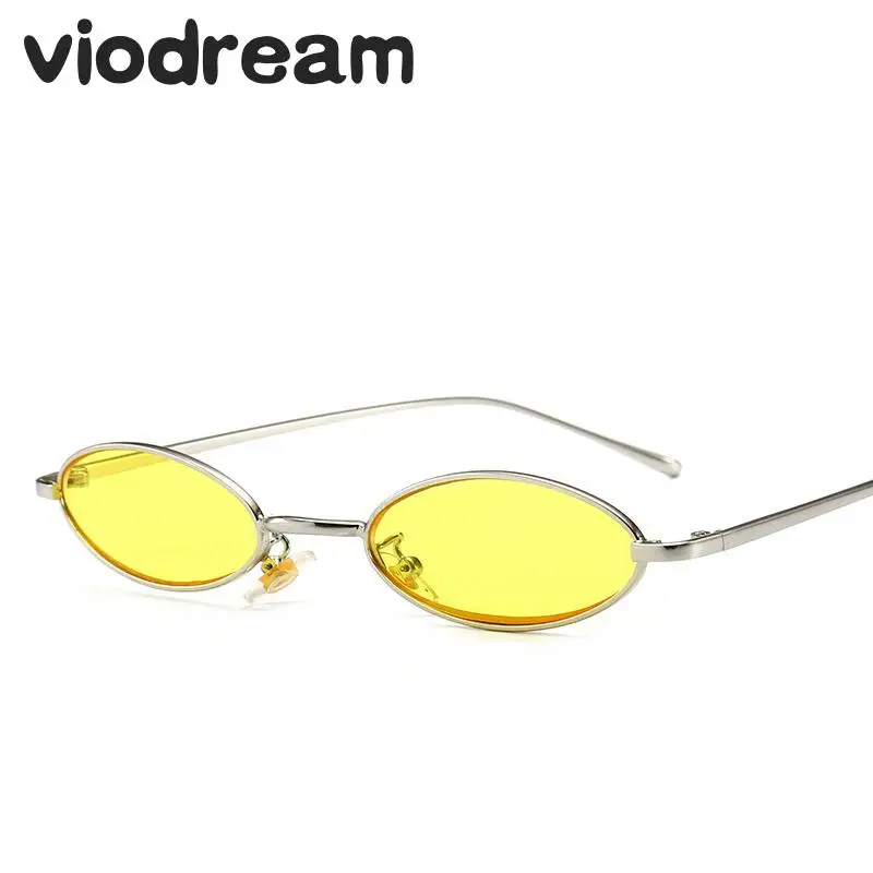 Viodream новые металлические маленькие овальные оправы морской цвет Мужские и