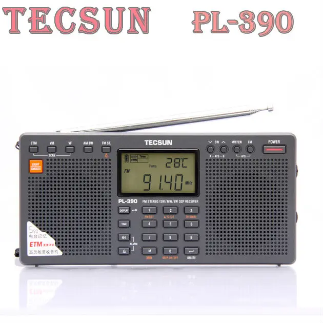 Tecsun PL-390 черный FM / AM LW SW MW двойной спикер радио | Электроника