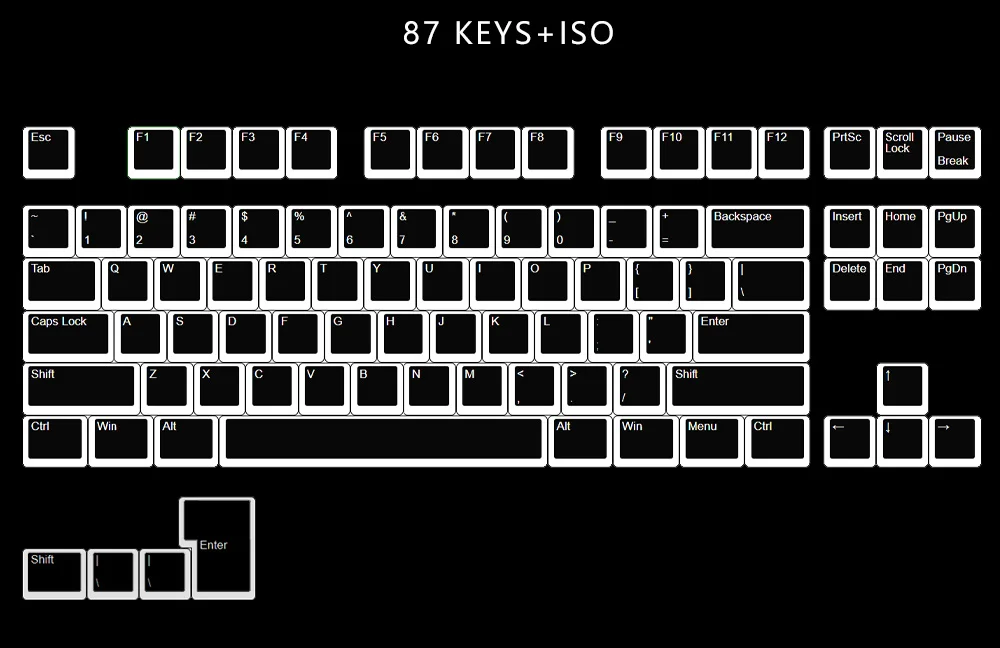 Kbdfans108 PBT двойной удар блеск через ANSI ISO OEM профиль пудинг набор ключей для MX механическая клавиатура