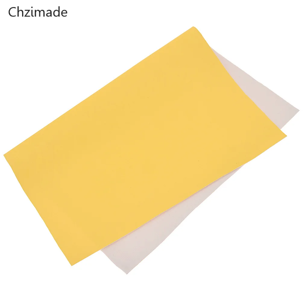 Yellow Lychee Life A4 Синтетическая кожа светится в темноте Луки делая DIY ткань для украшения дома ремесла - Цвет: Yellow
