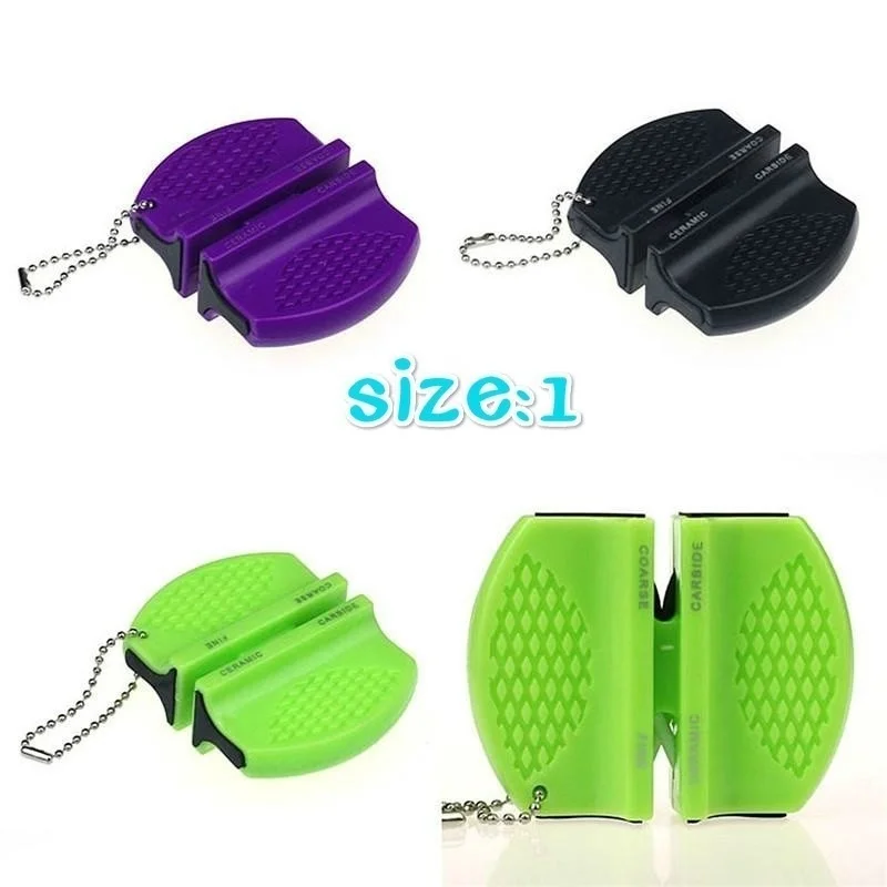 Мини точилка для кухонных ножей карманный двухступенчатый вольфрамовый