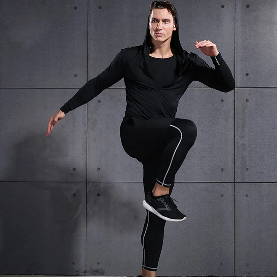 Спортивный костюм WorthWhile 5 шт./компл. мужской компрессионная одежда для спортзала