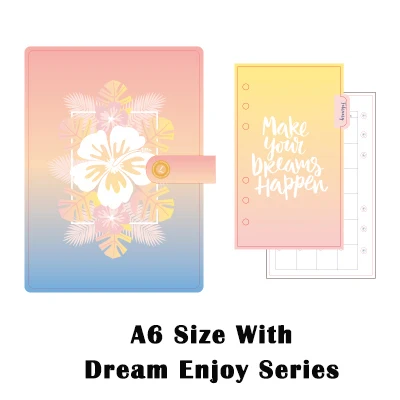 Lovedoki Dokibook блокнот A5 A6 планировщик Органайзер kawaii личный ежедневный цветочный планировщик канцелярских товаров - Цвет: A6 Dream Enjoy