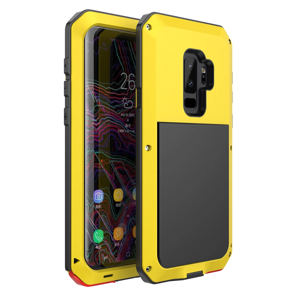 Classic Luxury Glossy Metal Armor Heavy Duty Protection For Samsung S9Plus for Military Shockproof Case |
