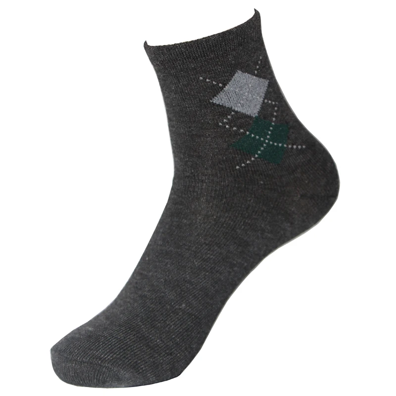 Горячая Распродажа модные мужские носки с ромбовидным принтом супер качество