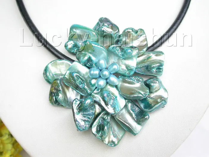БЕСПЛАТНАЯ ДОСТАВКА &gt@@&gt блум sky-blue pearls choker ожерелье из кожи j7440 ^^^@^ Благородный