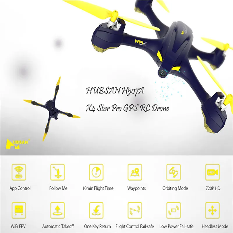 Оригинальный Hubsan H507A X4 Квадрокоптер с дистанционным управлением и Камера по Wi Fi