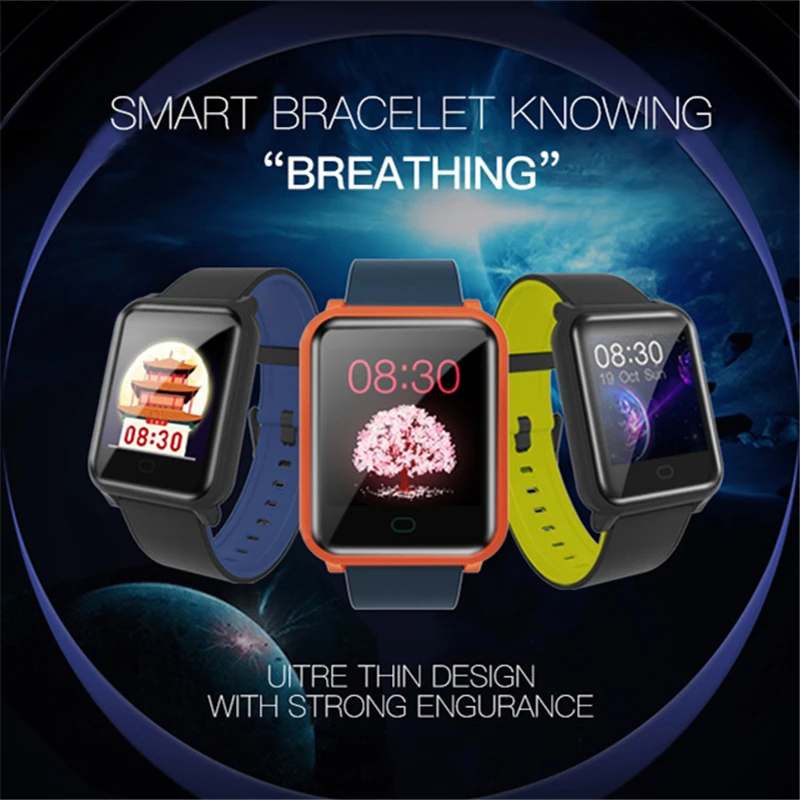 GEJIAN Новые смарт-часы водонепроницаемые кровяное давление обнаружения дыхания