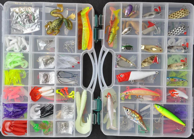 Hot 2014 208pcs/lot pesca Fishing Lure Mixed Tackle Mix Lures Kit for All Swimming Layers Free Shipping | Спорт и развлечения