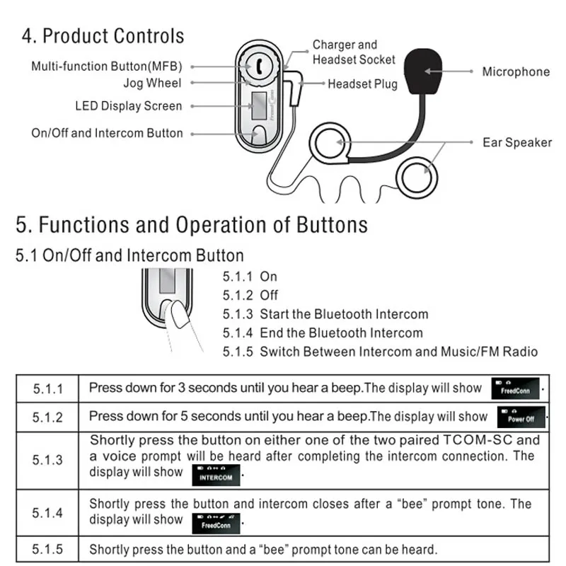 Шлем гарнитура FreedConn 2 шт. TCOM-SC BT Bluetooth мотоциклетный шлем домофон для 3 Rider+ FM радио+ мягкие наушники