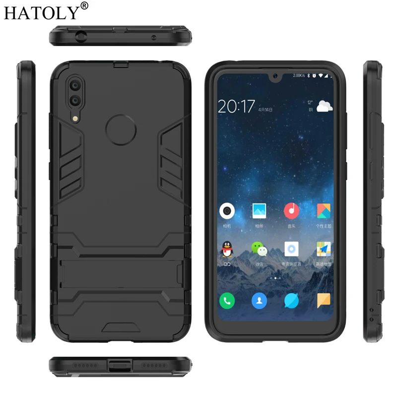 Чехол для Huawei Y7 Prime 2019 армированный чехол робота задняя крышка из поликарбоната