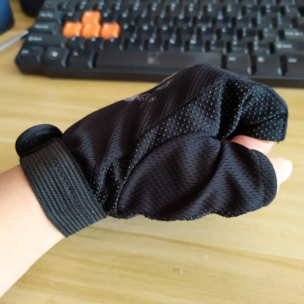 1 пара рыболовных перчаток против скольжения быстросохнущие три пальца мягкие