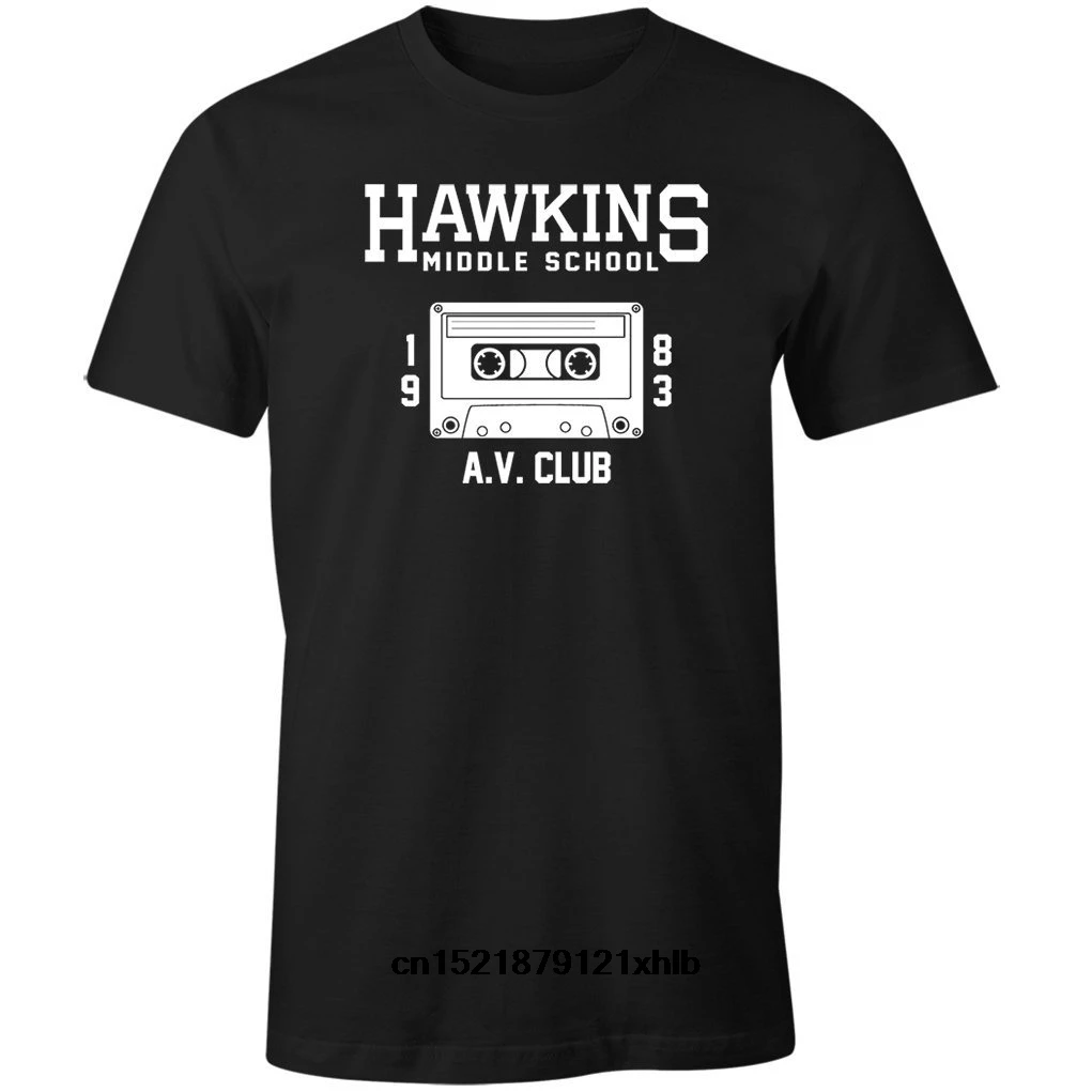 Возьмите Для мужчин футболка Hawkins Средняя школа AV Club Graphic fortnite забавная новинка wo |