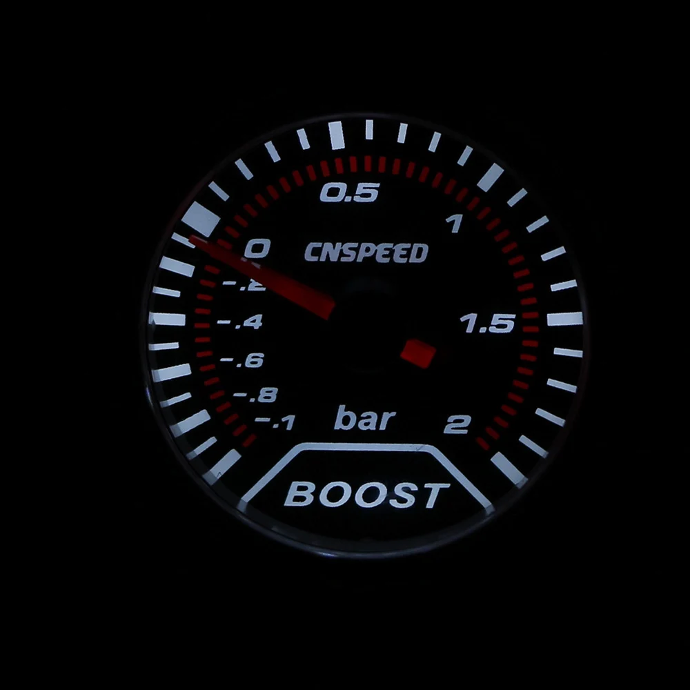 CNSPEED 52 мм дымовой объектив-1-2 бар турбодатчик с сенсором указатель Синяя