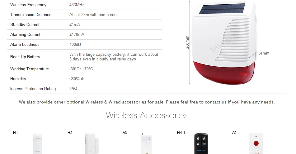 Homsecur беспроводный 3g wifi домашняя сигнализация+ беспроводная Солнечная наружная Вспышка Сирена PIR датчик движения пульт дистанционного управления LA02-3g
