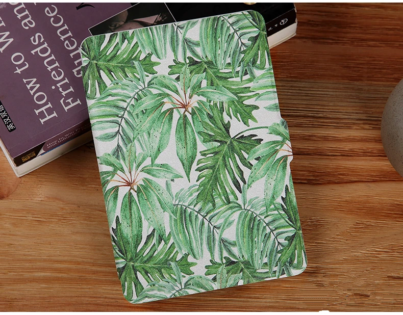 Для Amazon Kindle Paperwhite Чехол 1/2/3 с зелеными листьями кожа и функцией автоматической блокировки и разблокировки 6 дюймов электронная Книга чехол для Kindle Paperwhite Капа - Цвет: 4