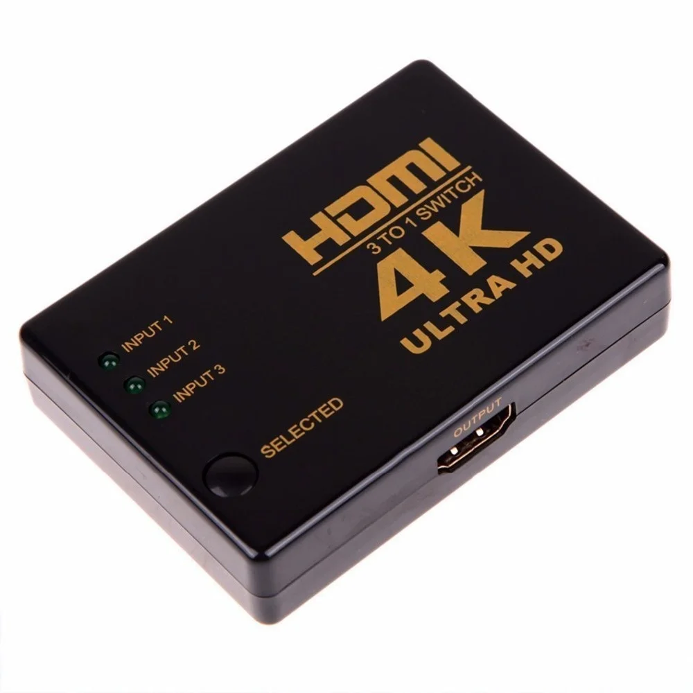 BESIUNI HDMI коммутатор 3 порта 4 к* 2 к коммутатор сплиттер коробка Ultra HD для DVD HDTV Xbox PS3 PS4