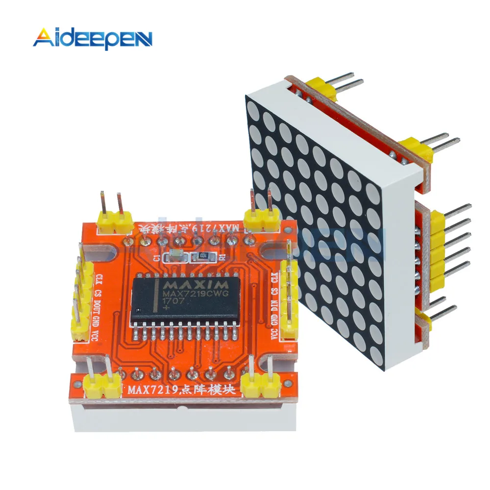 8x8 MAX7219 Светодиодный точечный матричный общий катод Micro control ler Красный дисплей