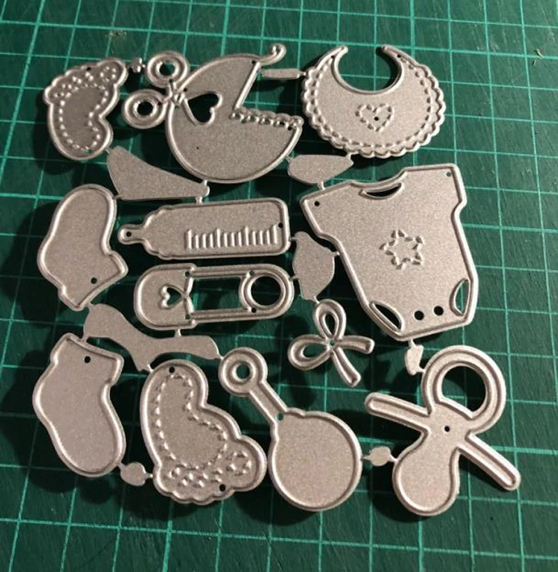 12 шт./лот набор для малышей трафареты скрапбукинга украшения альбомов тиснение