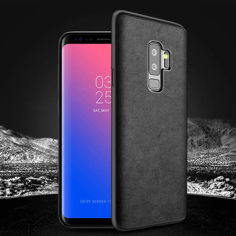 Ультратонкий кожаный чехол для samsung S8 S9 Plus Note 8 9 Роскошный Galaxy задняя крышка |