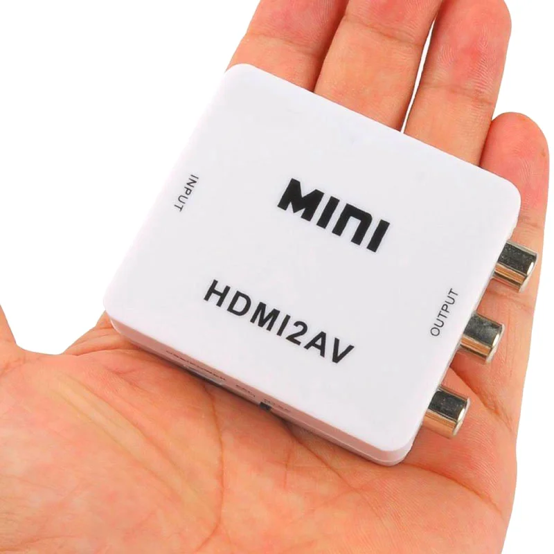 Effelon 1080 P HDMI К AV 3RCA CVBS композитного видео конвертер адаптер Поддержка PAL/NTSC USB