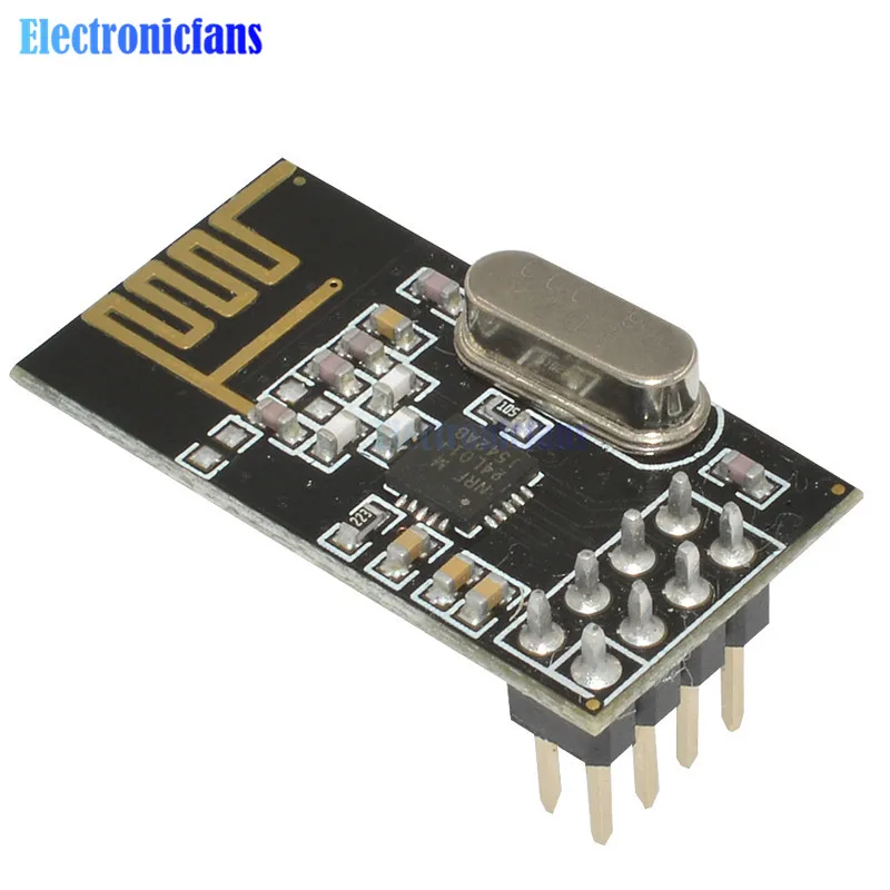 NRF24L01+ модуль беспроводной передачи данных 2,4G/NRF24L01 обновленная версия 2 Мбит/с NRF24L01 гнездо адаптера плата - Цвет: NRF24L01