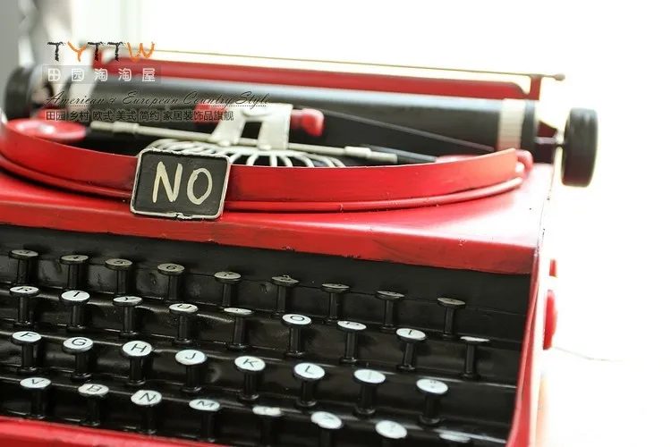 Натуральная кожа большие размеры железная модель пишущей машинки Тип Европа