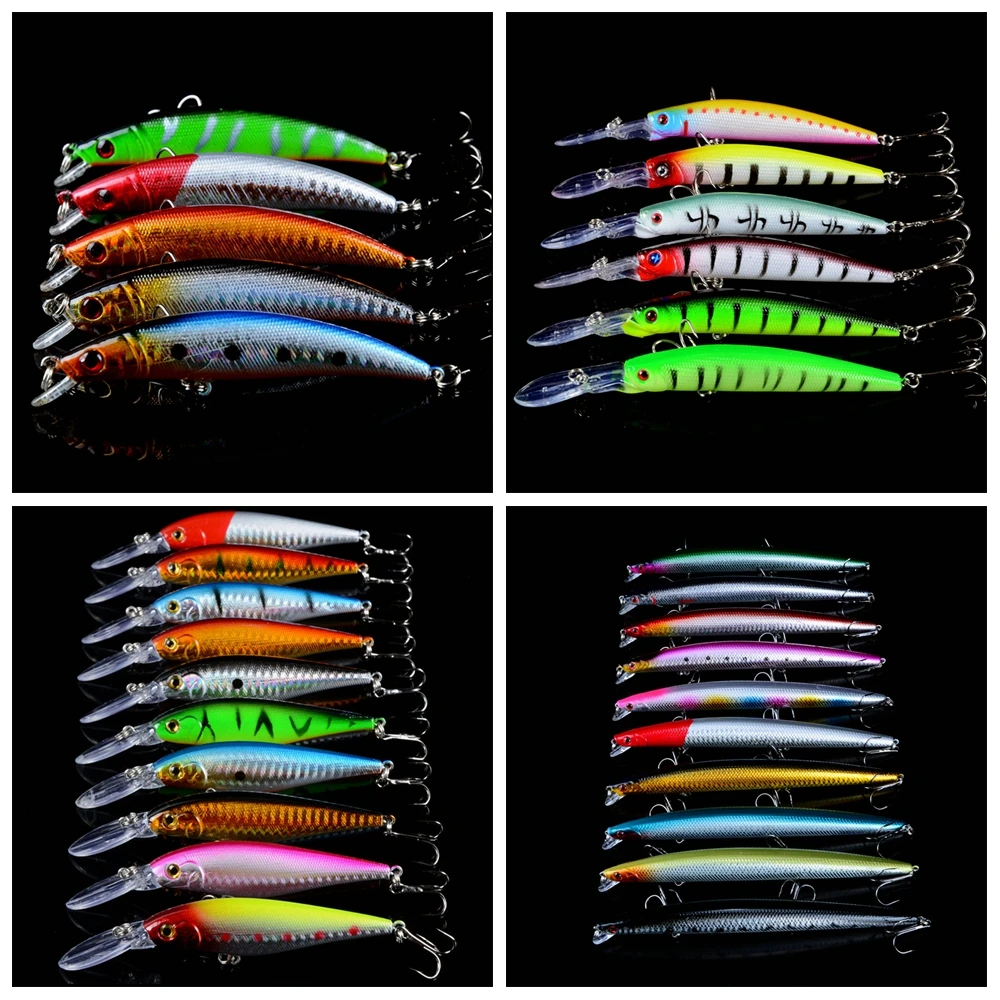 60 шт./лот набор рыболовных приманок 8 воблеров разных стилей рыболовные снасти