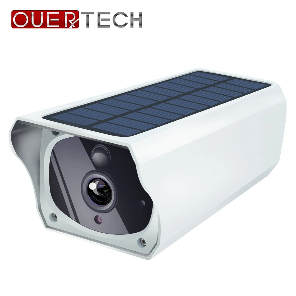 Беспроводная водонепроницаемая уличная камера OUERTECH с солнечной зарядкой Wi-Fi 1080P