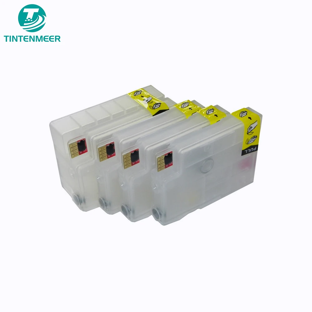 

TINTENMEER excellent quality Refillable cartridge Auto reset chip KCMY color as 1 set compatible for HP 932 to 7110 7610 7612