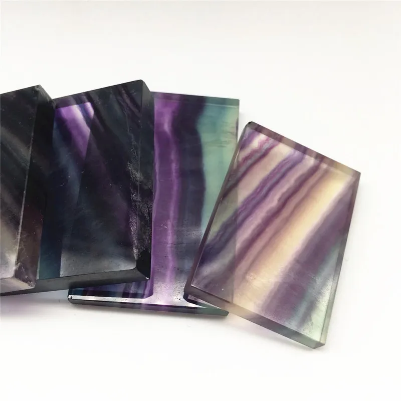 1 шт. натуральная красочная флюоритовая Хрустальная ломтика рейки Целебный