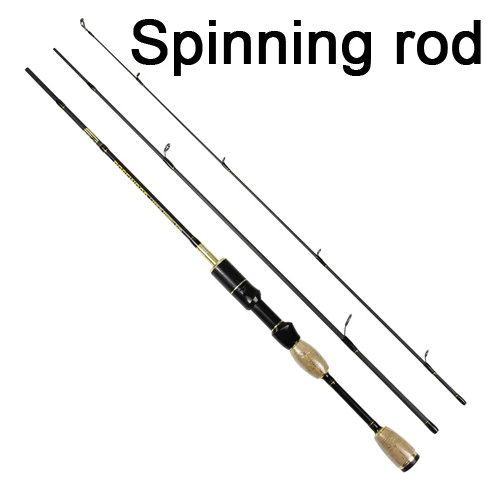 Сверхлегкий спиннинговый стержень Baitcast Rod(3 шт.), 0,8-5 г вес приманки, 2-5lb Вес линии, медленная мощность, 6' - Цвет: Синий