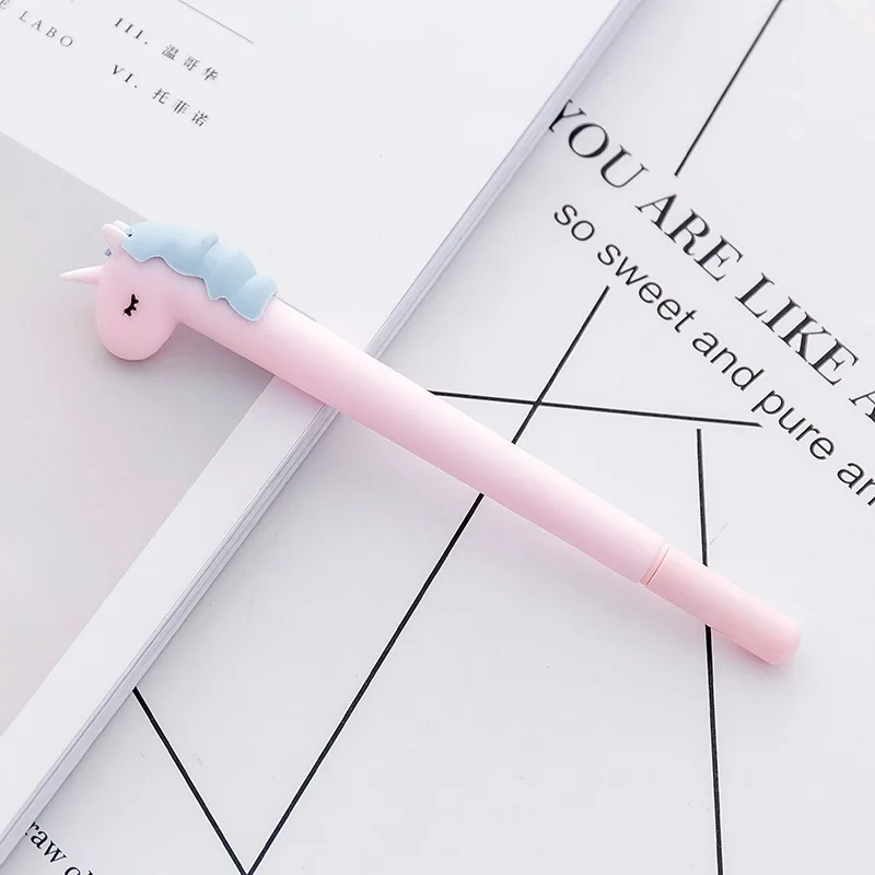 4 шт. Kawaii Милая Новинка Единорог гелевая ручка милые животные девушка подарок Kawai школьные офисные принадлежности канцелярские товары Аксессуары вещь