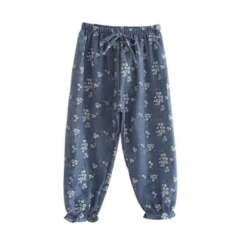 Детские штаны для малышей свободные с цветочным принтом мальчиков и девочек