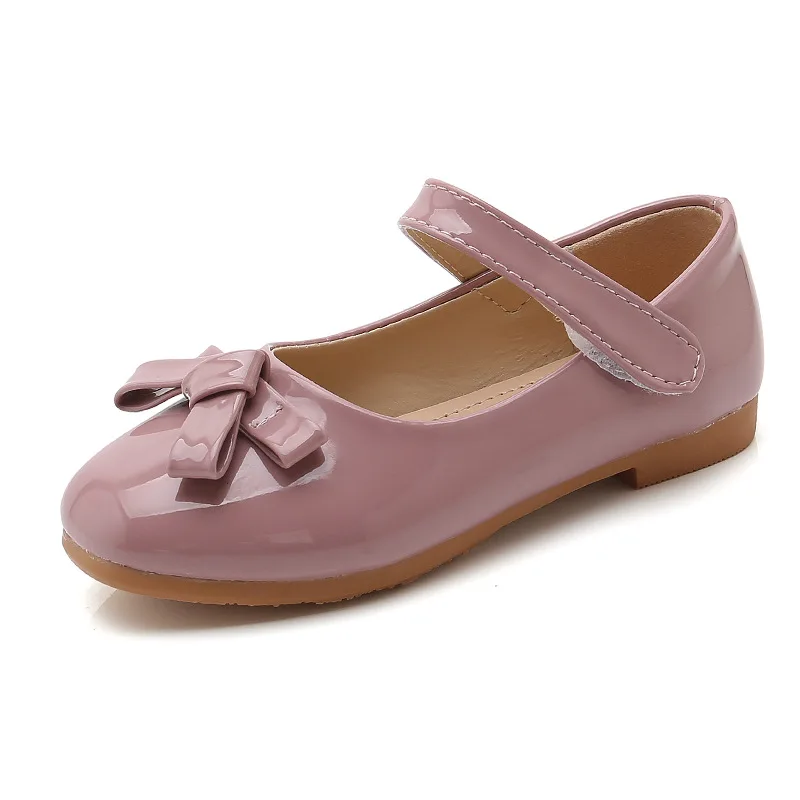 Pink AFDSWG/обувь из искусственной кожи для девочек; Низкие детские мокасины; Черная детская кожаная обувь; белая детская школьная обувь; красные мокасины для детей - Цвет: Pink