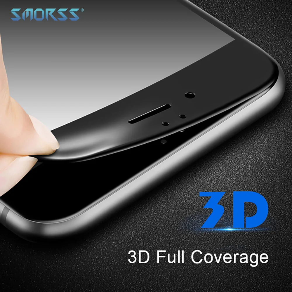 SMORSS 2 шт 3D мягкий край закаленное стекло для iphone 7 Телефон протектор экрана из