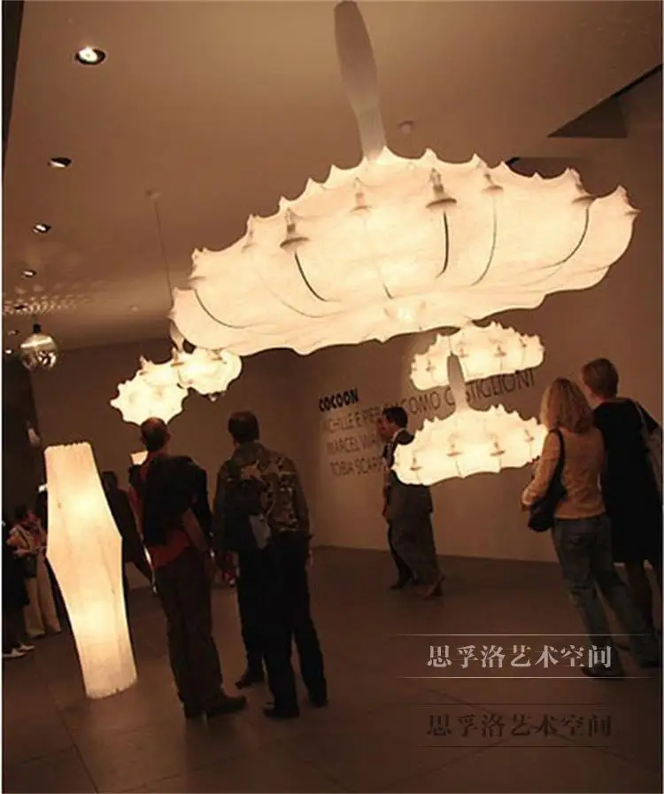 Дизайнерское искусство шелк Luminaria Led подвесной светильник отель подвеска Lamparas блеск современное освещение люстры подвесной светильник
