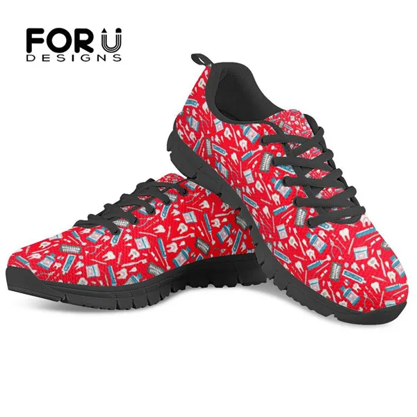 FORUDESIGNS/Милая женская повседневная обувь с животным бульдогом; модные легкие дышащие сетчатые женские кроссовки со шнуровкой; zapatos mujer - Цвет: HMG835BAQ