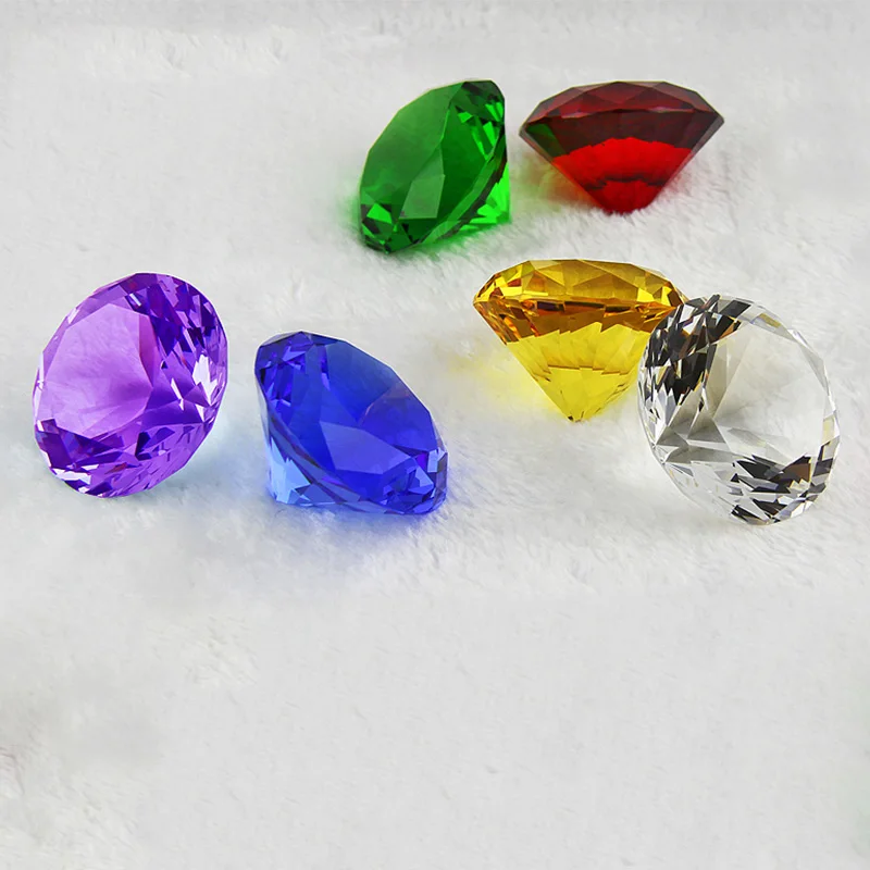 Огромное 80 мм Хрустальное стекло бриллиант пресс папье кварцевые поделки Декор