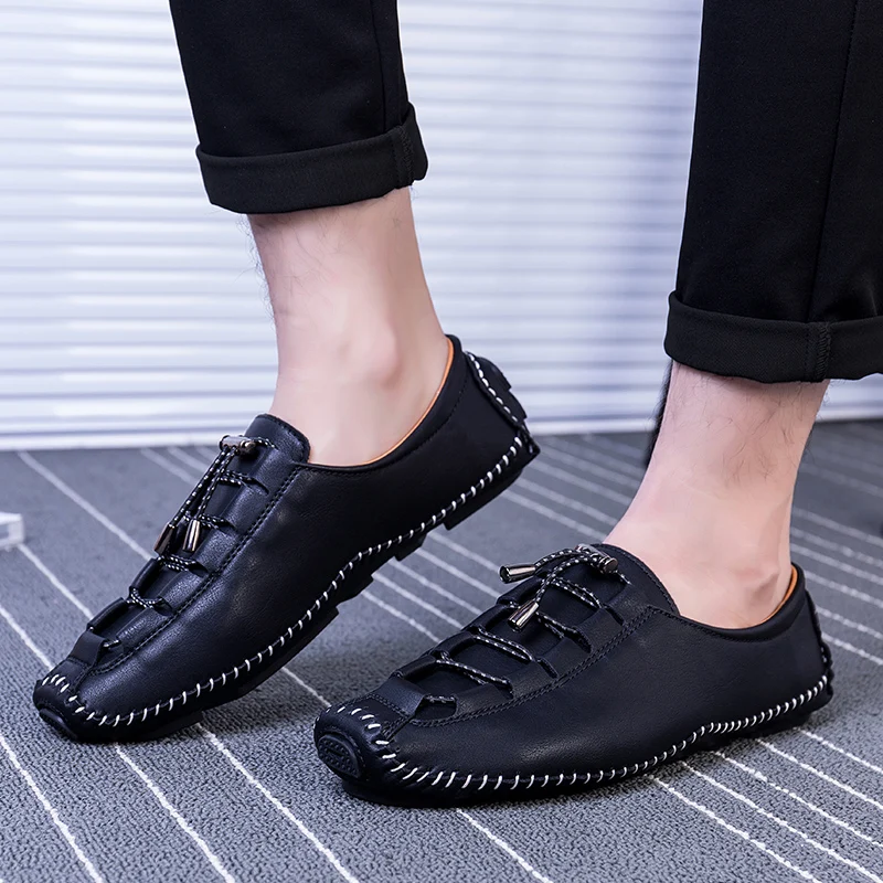 Thestron Men Leather Shoes Casual Footwear Red Black Sliver Brown Fashion Male Designer 2019 Autumn New | Обувь