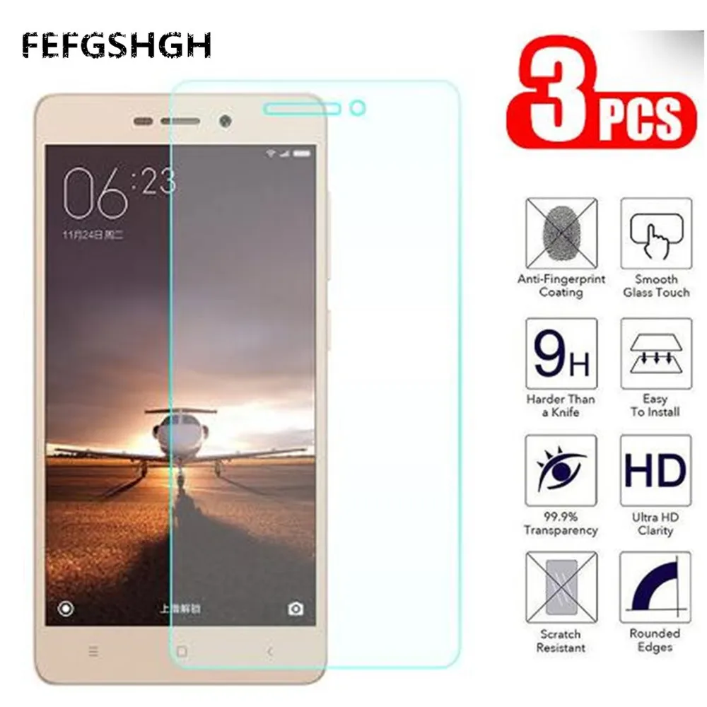 2.5D 9H закаленное стекло для Xiaomi Redmi 3 S Защита экрана на Xiomi pro защитная пленка