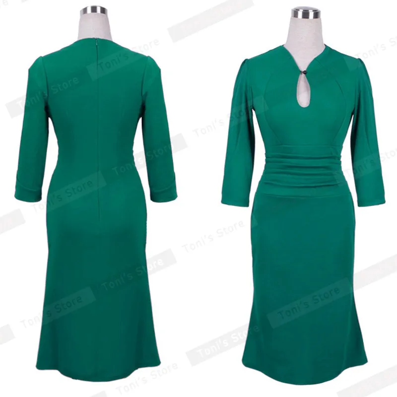 Nice forever осень и зима однотонное элегантное платье для работы очаровательное