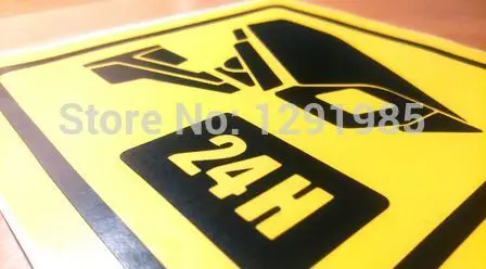 Видеонаблюдение с камерой наблюдения на 24 часа Виниловая наклейка надписью